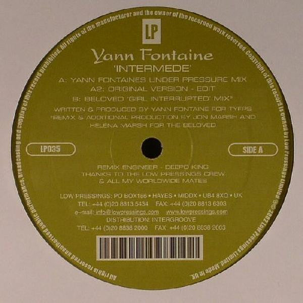 Yann Fontaine : Intermede (12")