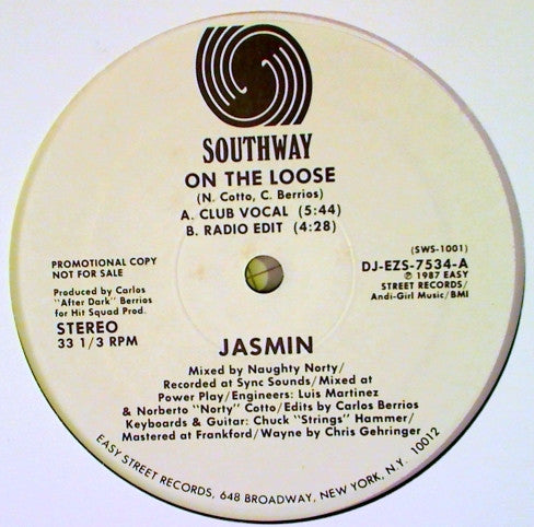Jasmin (16) : On The Loose (12", Promo)