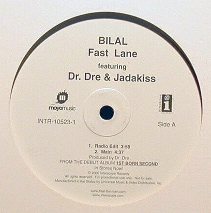 Bilal - Fast Lane vinyl record, 12" (Mint (M)) | Lulo Records
