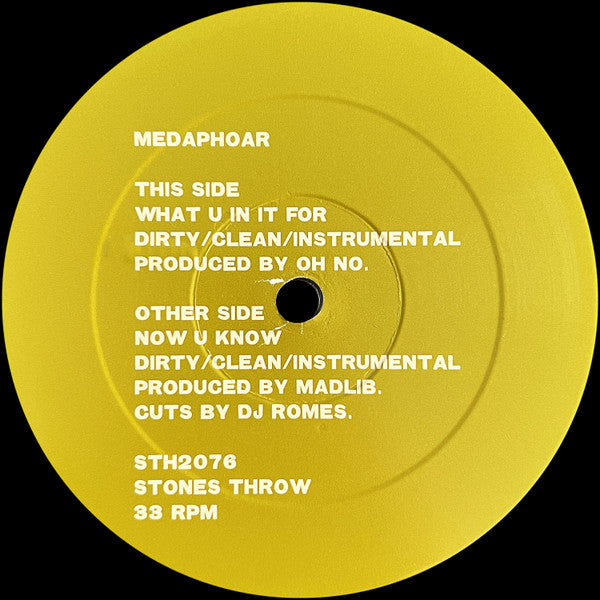 Medaphoar : What U In It For? (12")