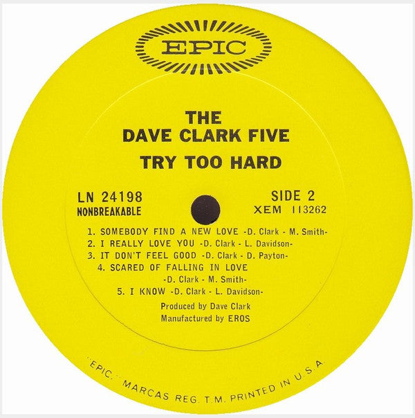 The Dave Clark Five : Try Too Hard (LP, Album, Mono, Ter)