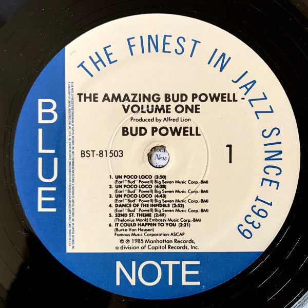 Bud Powell : The Amazing Bud Powell, Volume 1 (LP, Album, Mono, RE, RM)