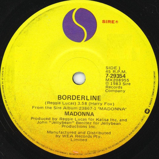 Madonna : Borderline (7", Single)