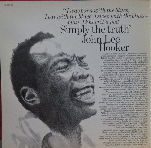 John Lee Hooker : Simply The Truth (LP, Album, Gat)
