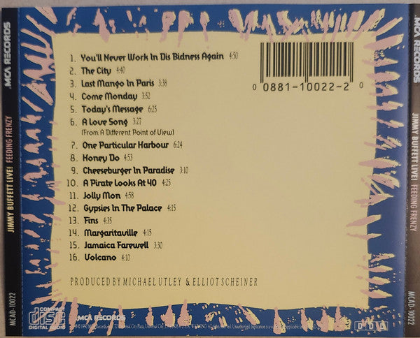 Jimmy Buffett : Live! Feeding Frenzy (CD, Album, RP, Uni)