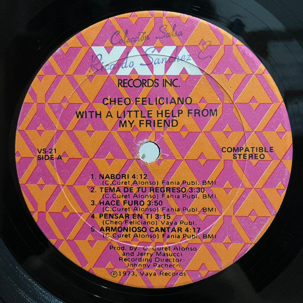 Cheo Feliciano : With A Little Help From My Friend (LP, Album)
