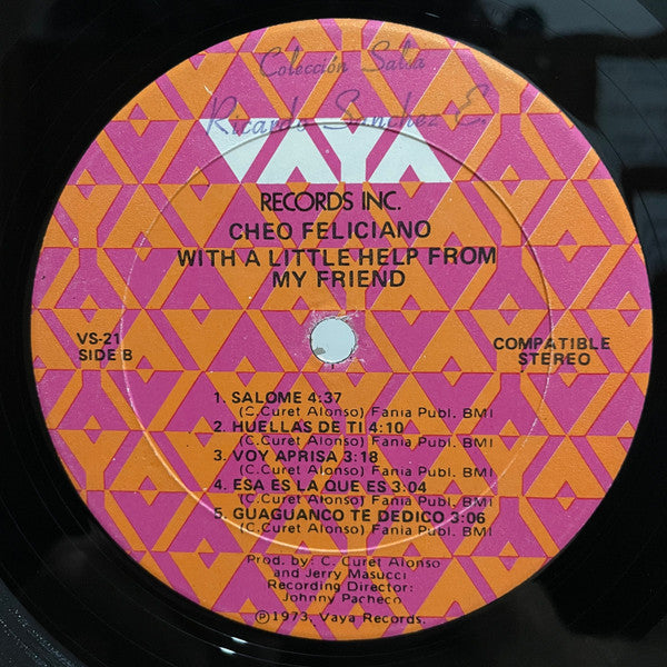 Cheo Feliciano : With A Little Help From My Friend (LP, Album)