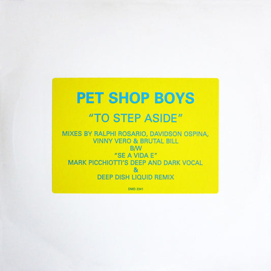 Pet Shop Boys : To Step Aside b/w Se A Vida É (2x12", Single, Promo)