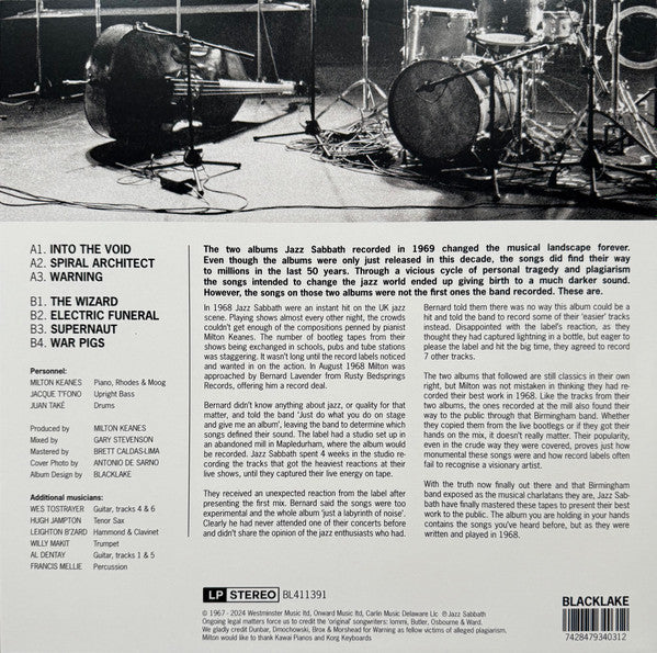 Jazz Sabbath : The 1968 Tapes (LP, 180)