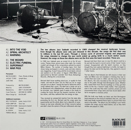 Jazz Sabbath : The 1968 Tapes (LP, 180)