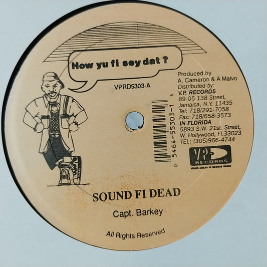 Captain Barkey / Glen Ricks : Sound Fi Dead / Lately (12")