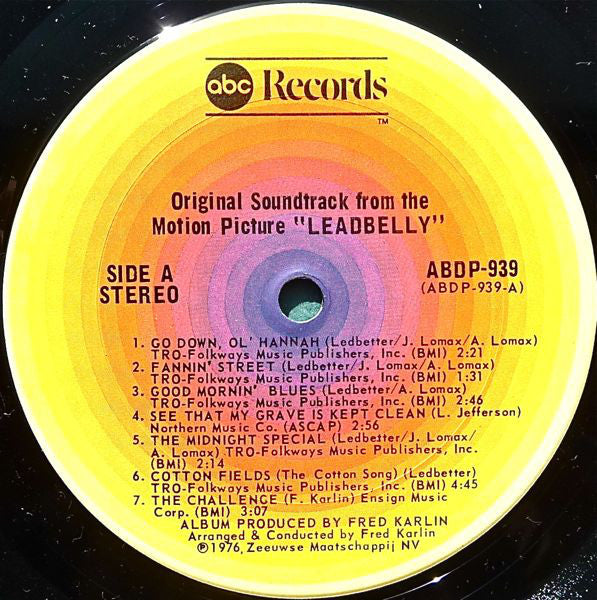 Fred Karlin : Leadbelly (LP, Pit)