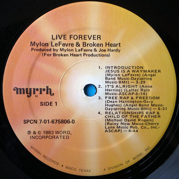 Mylon & Broken Heart : Live Forever (LP, Album)
