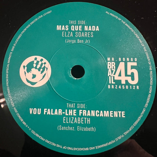 Elza Soares / Elizabeth (23) : Mas Que Nada / Vou Falar-Lhe Francamente (7", Single, RP)