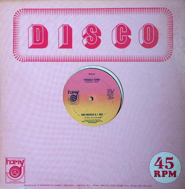 Ras Midas & I-Roy : Trouble Town (12")