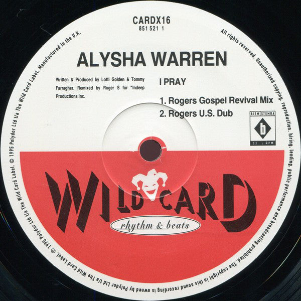 Alisha Warren : I Thought I Meant The World To You (12")