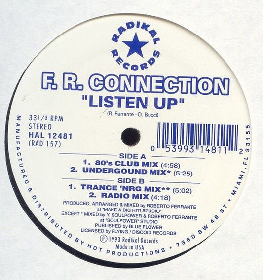 FR Connection : Listen Up (12", Blu)