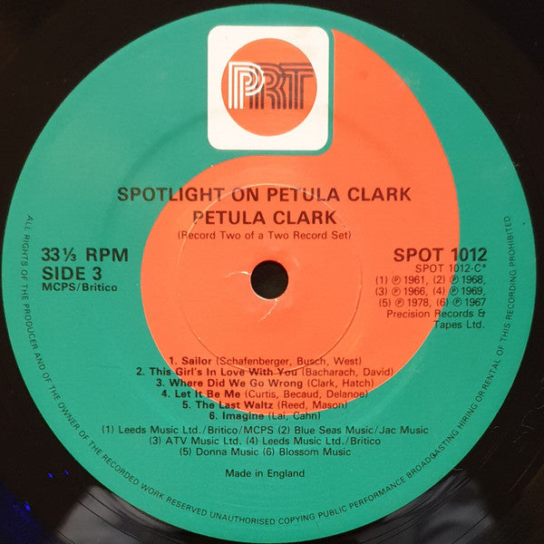 Petula Clark : Spotlight On Petula Clark (2xLP, Comp)
