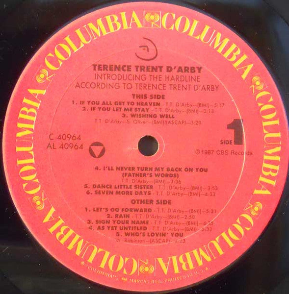 Terence Trent D'Arby : Introducing The Hardline According To Terence Trent D'Arby (LP, Album, RE, Car)