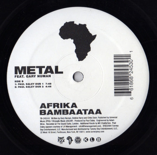 Afrika Bambaataa Featuring Gary Numan : Metal (12")