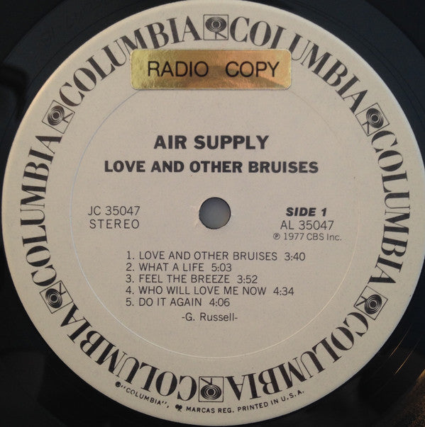 Air Supply : Love And Other Bruises (LP, Album, Promo, San)