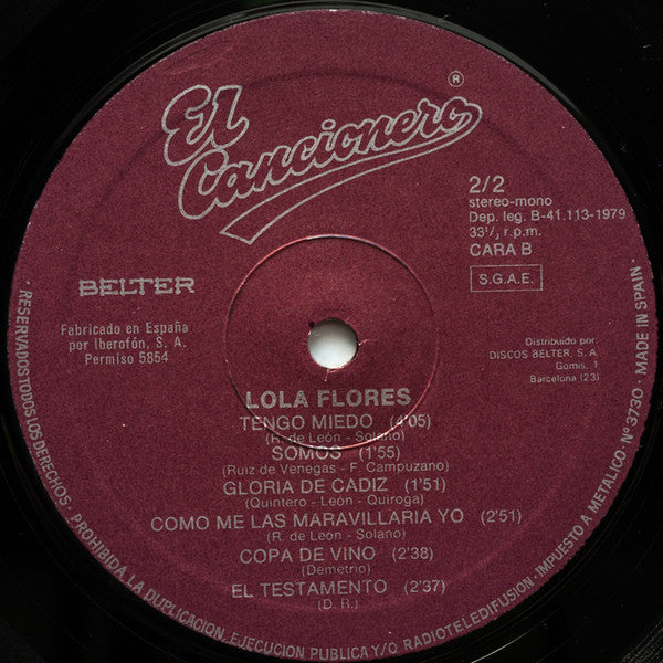 Lola Flores : El Cancionero (LP, Comp)