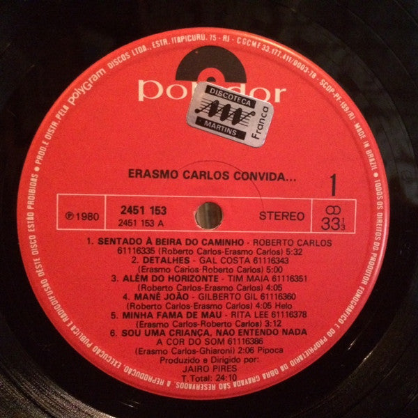 Erasmo Carlos : Erasmo Carlos Convida... (LP, Album, Gat)