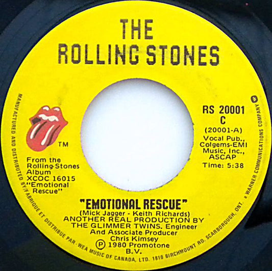The Rolling Stones : Emotional Rescue (7", Single)