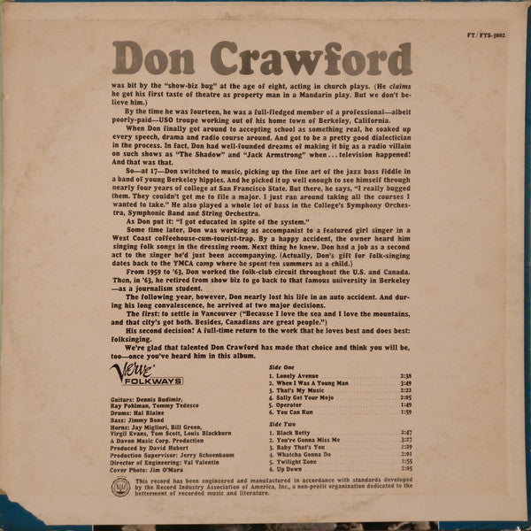 Don Crawford : Don Crawford (LP, Album)