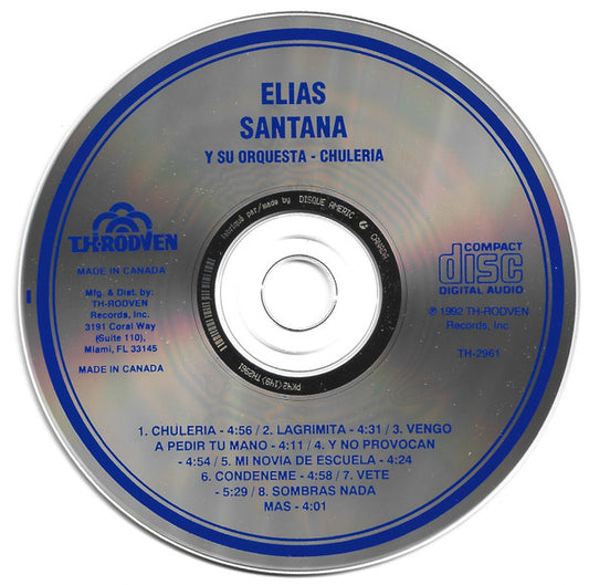 Elias Santana Y Su Orquesta - Chulería vinyl record, CD (Near Mint (NM or M-)) | Lulo Records