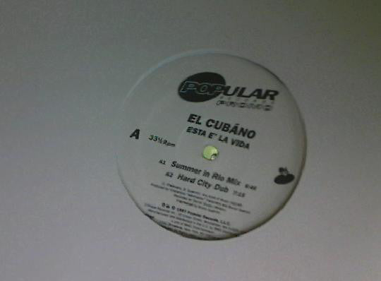 El Cubano : Esta E' La Vida (12", Promo)
