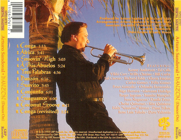 Arturo Sandoval : Danzón (Dance On) (CD, Album, RE, UNI)