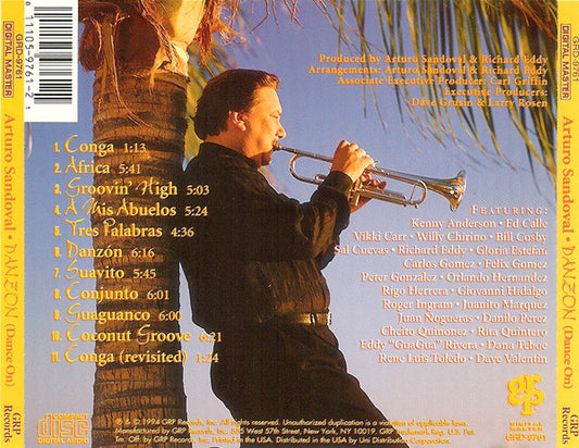 Arturo Sandoval - Danzón (Dance On) vinyl record, CD (Near Mint (NM or M-)) | Lulo Records