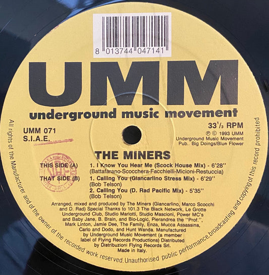 The Miners : I Know You Can Hear Me (12")
