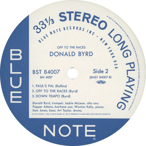 Donald Byrd : Off To The Races (LP, Album, Ltd, RE)