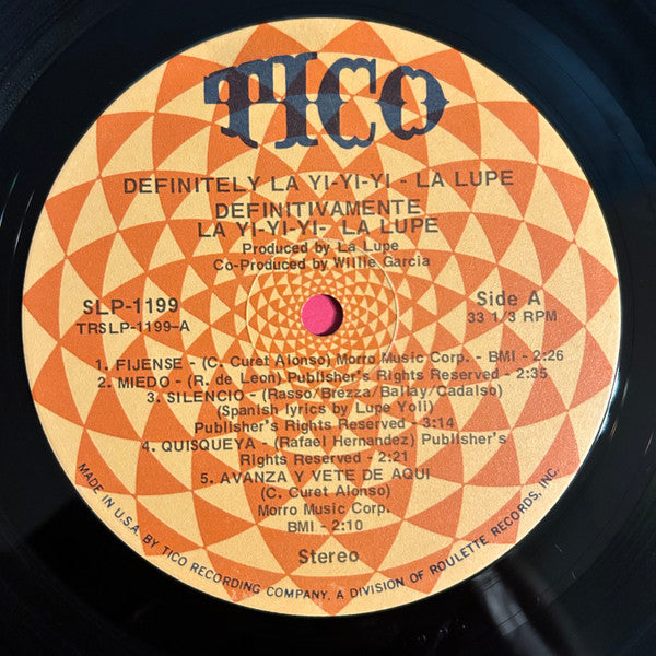 La Lupe : Definitely Definitivamente!! La Yi-Yi-Yi (LP)