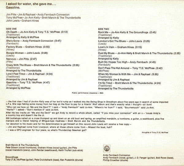 Various : I Asked For Water, She Gave Me... Gasoline (LP, Album)