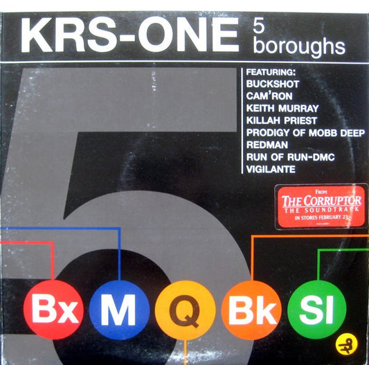 KRS-One : 5 Boroughs (12", Single, Promo)