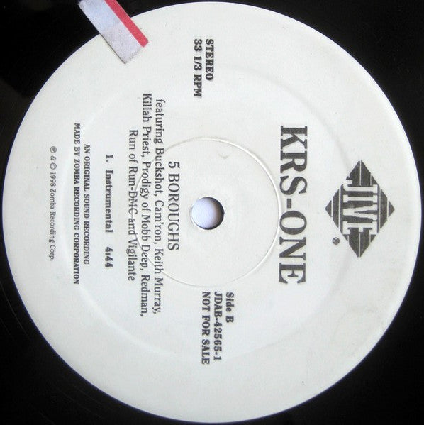 KRS-One : 5 Boroughs (12", Single, Promo)