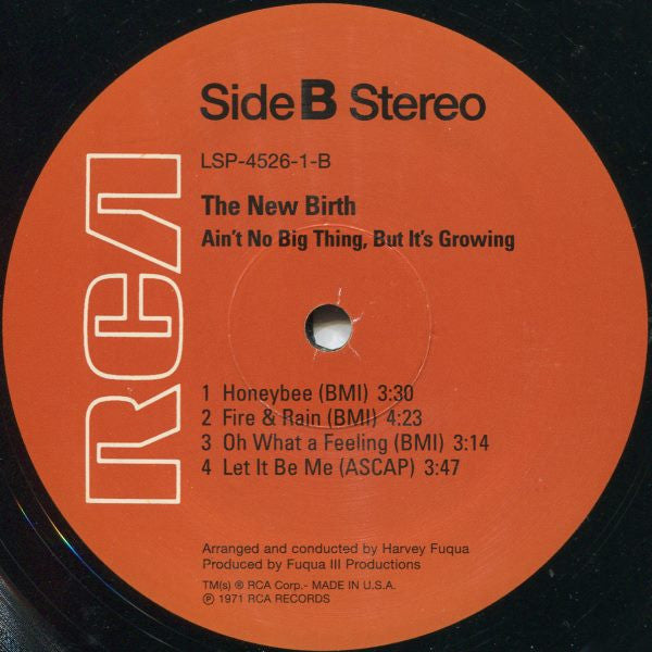 New Birth : Ain't No Big Thing, But It's Growing (LP, Album, RE)