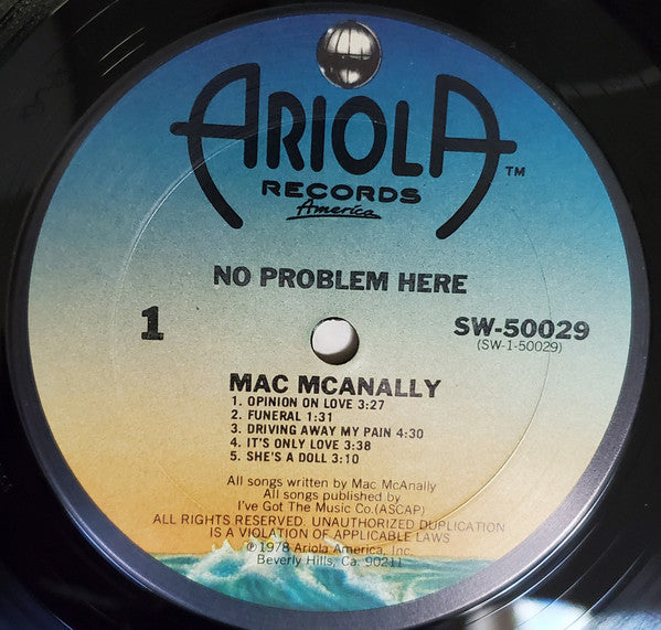 Mac McAnally : No Problem Here (LP, Album, Gat)