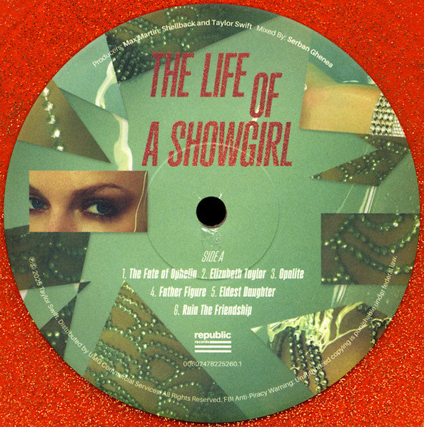 Taylor Swift : The Life Of A Showgirl (LP, Album, Ora)