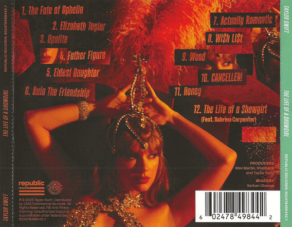 Taylor Swift : The Life Of A Showgirl (CD, Album + Box, Dlx, Ltd, Swe)