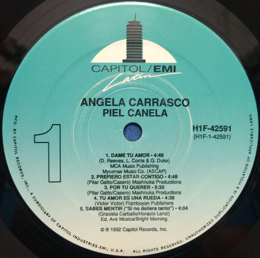 Angela Carrasco - Piel Canela vinyl record, LP (Mint (M)) | Lulo Records