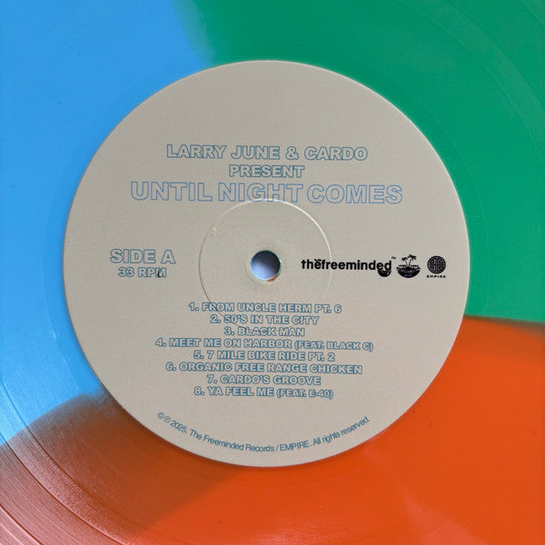 Larry June & Cardo (3) : Until Night Comes (LP, Album, Ltd, Gre)