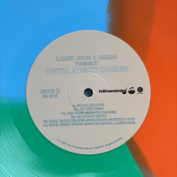 Larry June & Cardo (3) : Until Night Comes (LP, Album, Ltd, Gre)