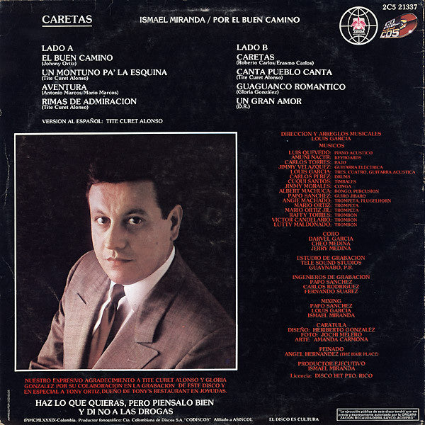 Ismael Miranda : Caretas - Por El Buen Camino (LP, Album, RE)