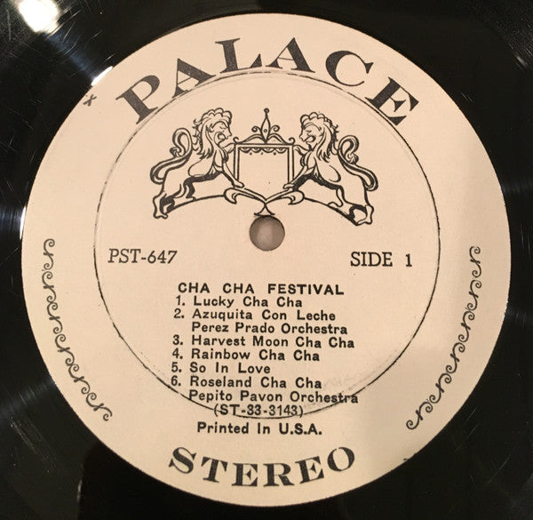 Perez Prado And His Orchestra / Pepito Pavon Orchestra : Cha-Cha Festival (LP, Album)