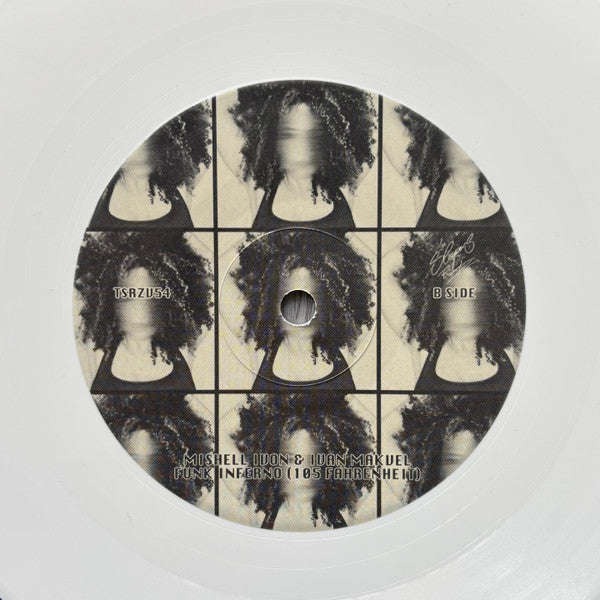 Mishell Ivon & Ivan Makvel : Paper Moon Alibi / Funk Inferno (105 Fahrenheit) (7", Ltd, Whi)