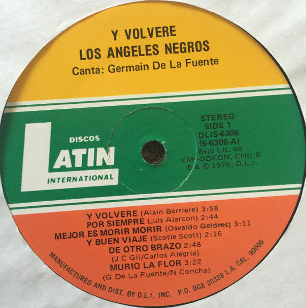 Los Angeles Negros : Y Volveré (LP, Album, RE)
